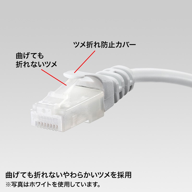 LANケーブル　カテゴリー5e カテゴリ5e LANケーブル（Cat5e） RJ45コネクタ（ツメ折れ防止カバー