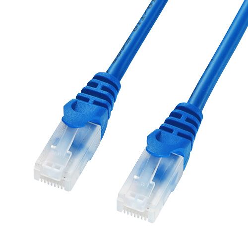 LANケーブル カテゴリ5e CAT5e カテ5e LAN ケーブル ランケーブル 通信 柔らか より線 ツメ折れ防止 7m ブルー（LA-Y5TS-07BL）