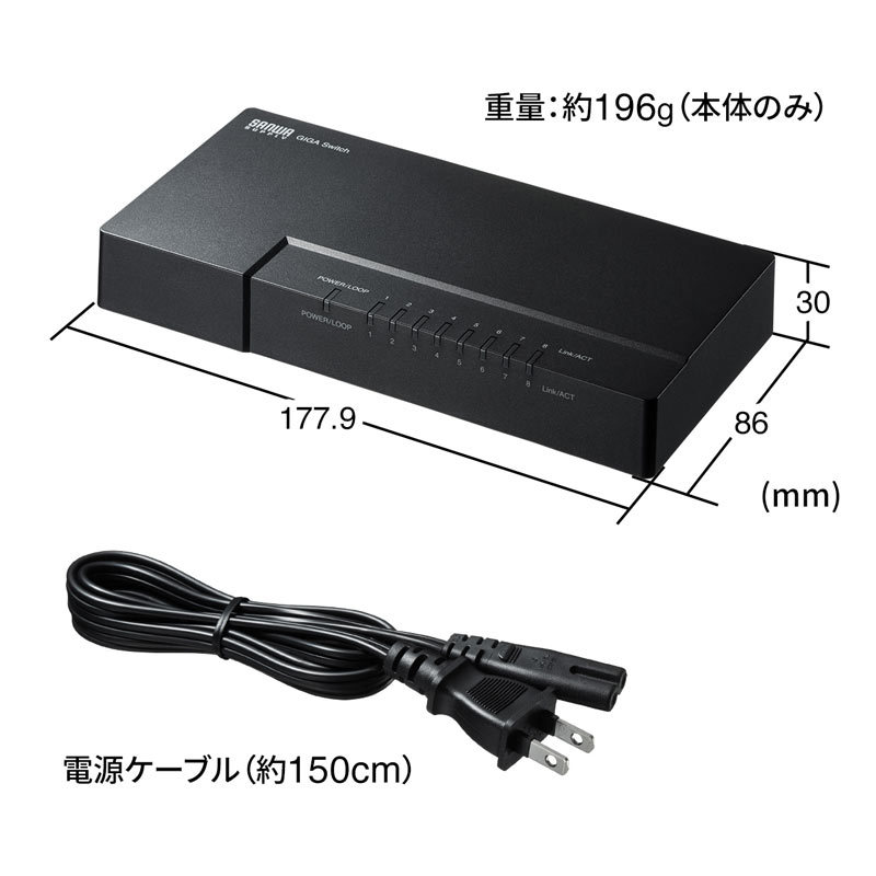 あめ様用 サンワサプライ スイッチングハブLAN-GIGAH8L 2台 LAN