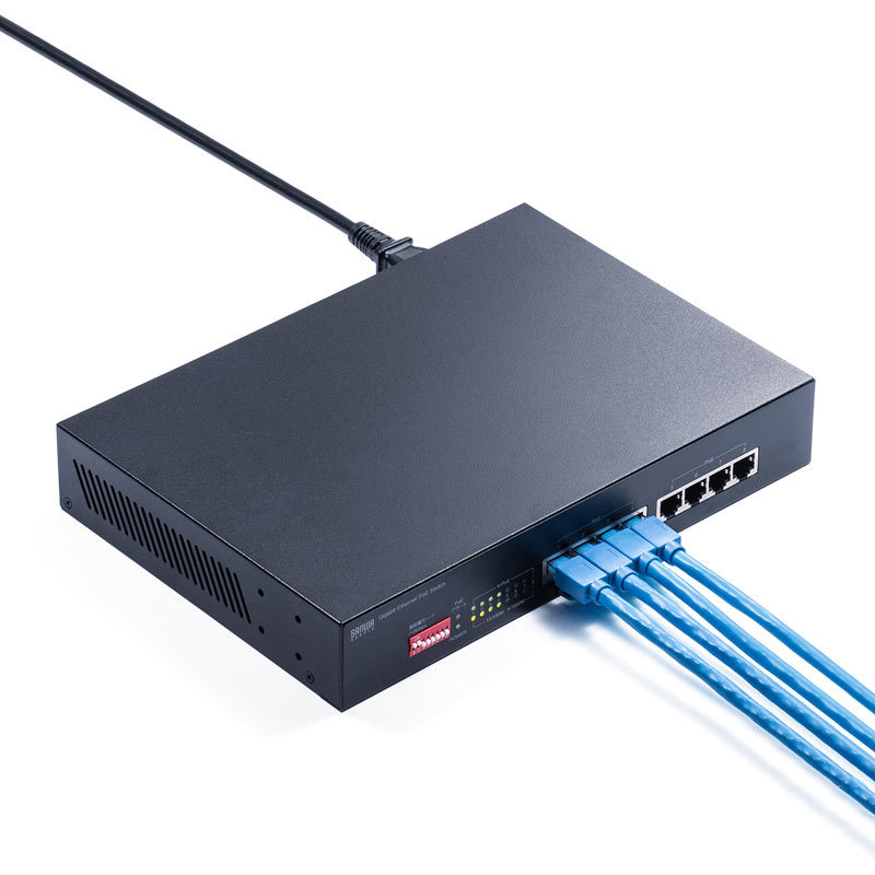 SANWA SUPPLY（サンワサプライ） スイッチングハブ PoE給電 ギガビット