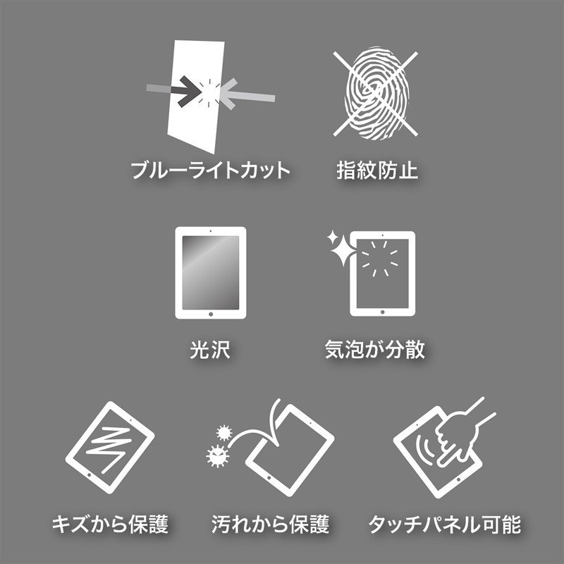 iPad mini 4 フィルム ブルーライトカット 液晶保護指紋防止光沢（LCD-IPM4BC）｜sanwadirect｜04