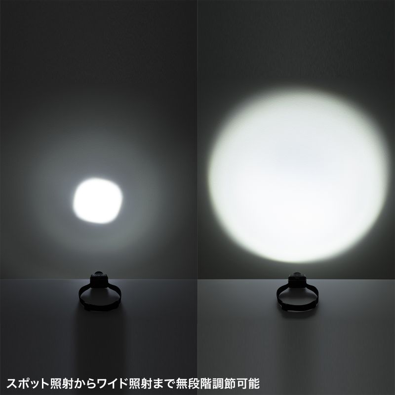 LEDヘッドライト LEDライト モーションセンサー機能 充電式 乾電池 最大260ルーメン IPX4LED-HL1｜sanwadirect｜07