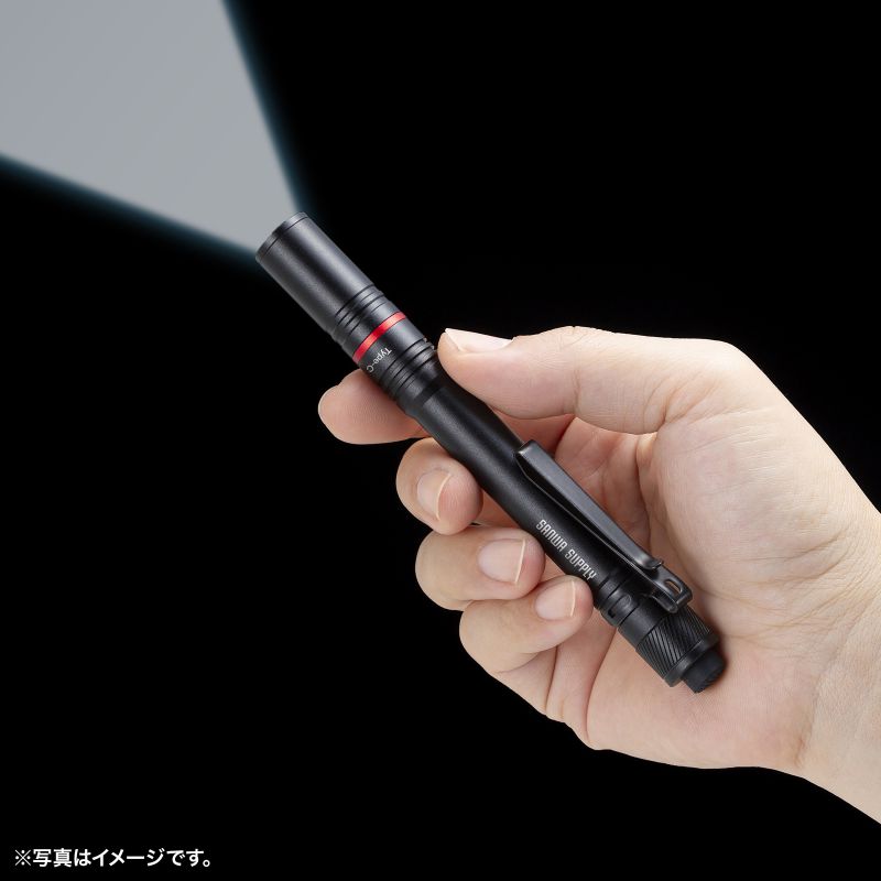 SANWA SUPPLY LED ペン型ライト 充電式 USBType-C充電 乾電池