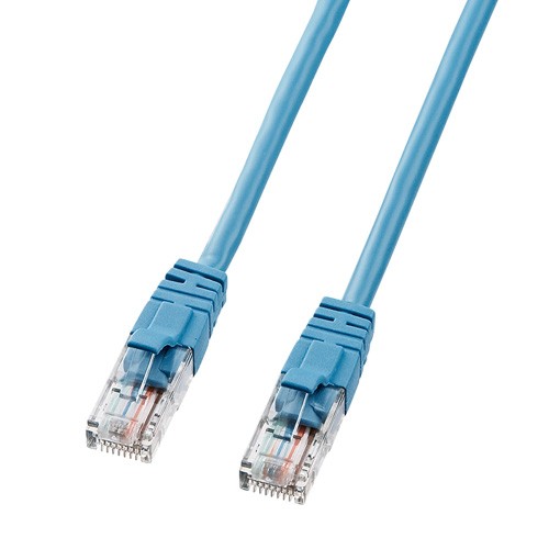 Cat 5eLAN�P�[�u�� 2m �u���[ �����P�[�u���iLKB5Y-02BLN�j