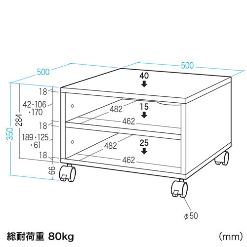 SANWA SUPPLY（サンワサプライ） レーザープリンタースタンド W500