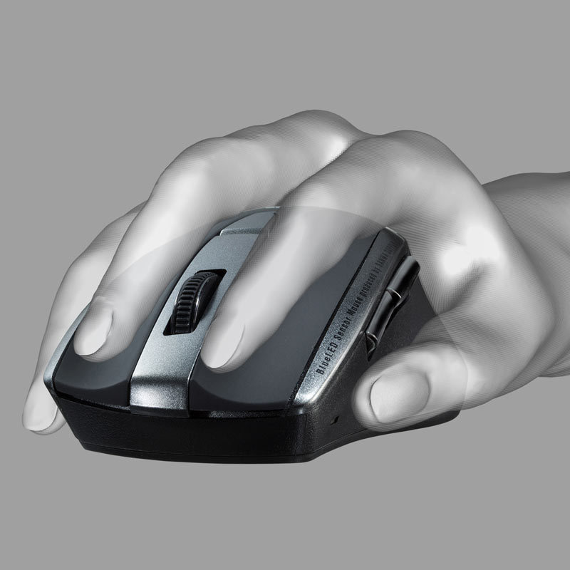 �T�����T�v���C �É�Bluetooth�u���[LED�}�E�X 5�{�^�� �u���b�N�iMA-BTBL167BK�j