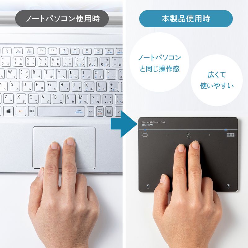 SANWA SUPPLY（サンワサプライ） タッチパッド Bluetooth 振動機能 USB