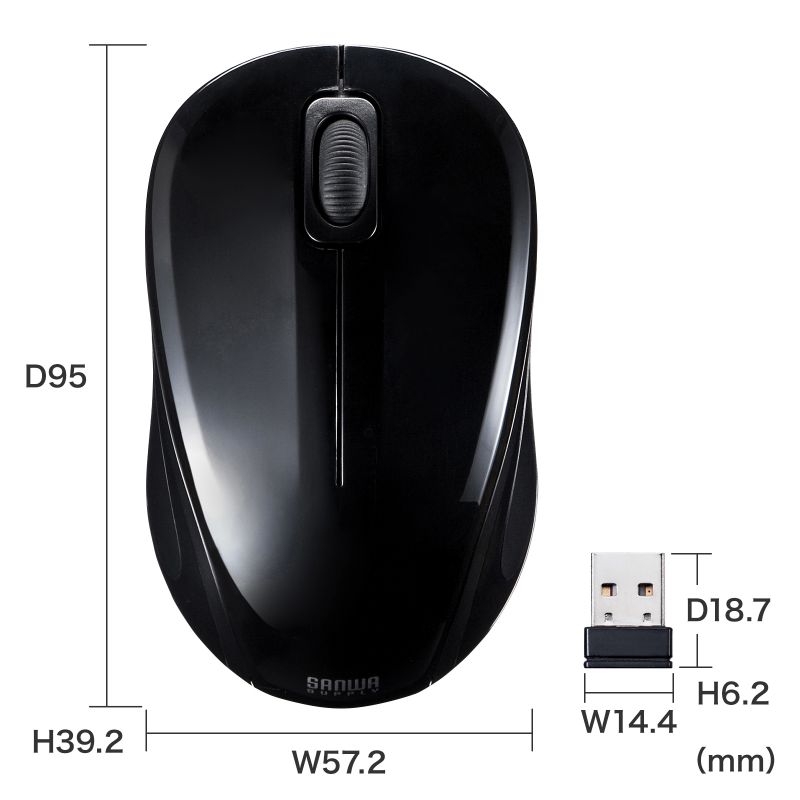 SANWA SUPPLY マウス ワイヤレス 無線 静音 抗菌 USB Aコネクタ