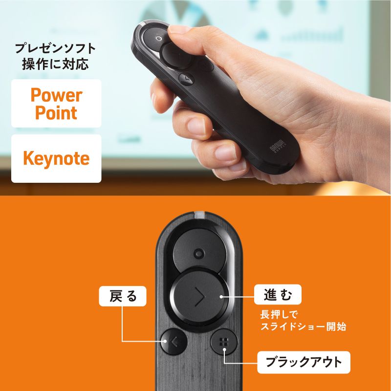 SANWA SUPPLY（サンワサプライ） レーザーポインター 緑 グリーン