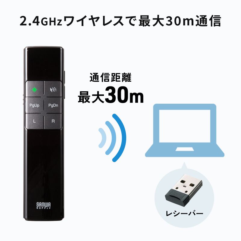 SANWA SUPPLY（サンワサプライ） レーザーポインター 緑 グリーン
