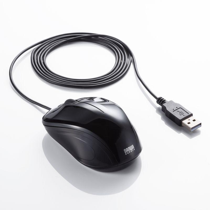 マウス ワイヤレス 有線 静音 USB ブルーLED 3ボタン 抗菌 左右対称形状 パソコン PC Windows Mac SIAA ISO 22196取得 ブラック MA-YBSK315BK｜sanwadirect｜12