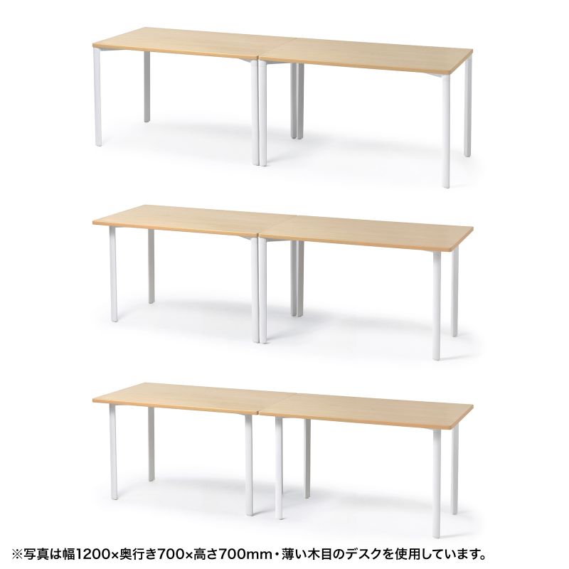シンプルデスク ワークデスク 平机 高耐荷重 eテーブル 幅100cm 奥行90cm 高さ80cm ブラック 【受注生産品】 MEF-10090BK80_7