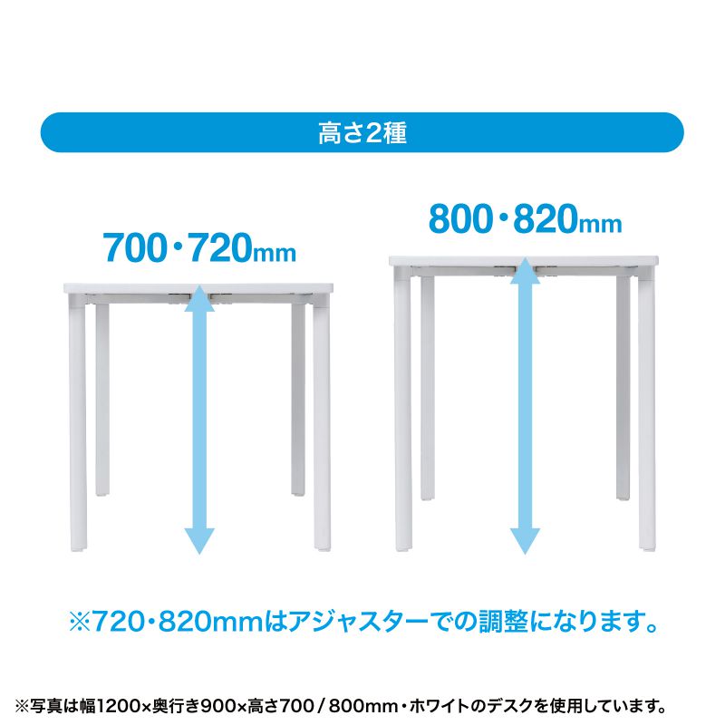 シンプルデスク ワークデスク 平机 高耐荷重 eテーブル 幅180cm 奥行90cm 高さ70cm ブラック 【受注生産品】 MEF-18090BK_3