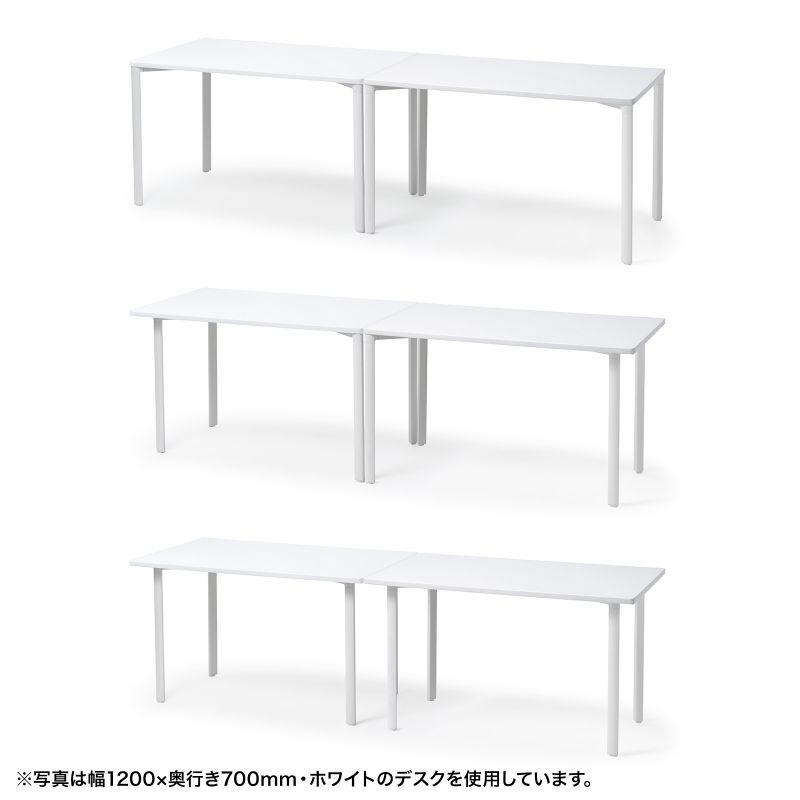 シンプルデスク ワークデスク 平机 高耐荷重 eテーブル 幅180cm 奥行90cm 高さ70cm ブラック 【受注生産品】 MEF-18090BK_7