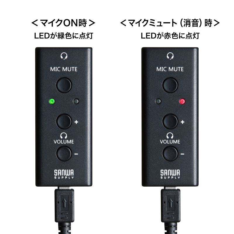 SANWA SUPPLY USBオーディオ変換アダプタ 3.5mmプラグ 4極 SANWA SUPPLY USBオーディオ変換アダプタ 3.5mmプラグ 4極