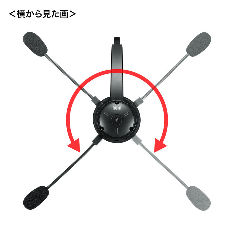 クレードル付きBluetoothヘッドセット 通話用ノイズキャンセル機能搭載