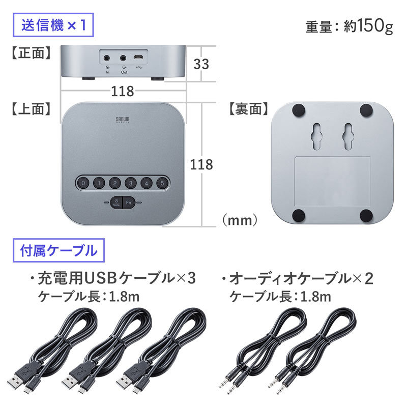 Bluetooth会議スピーカーフォン（MM-BTMSP3） : mm-btmsp3 : サンワ