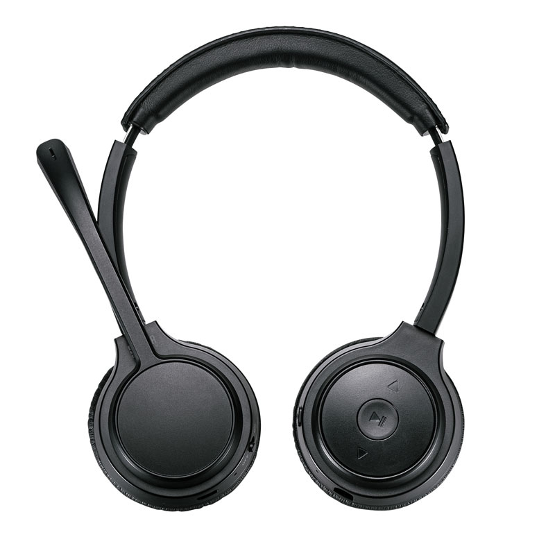 Bluetoothヘッドセット 両耳タイプ 単一指向性（MM-BTSH62BK） : mm