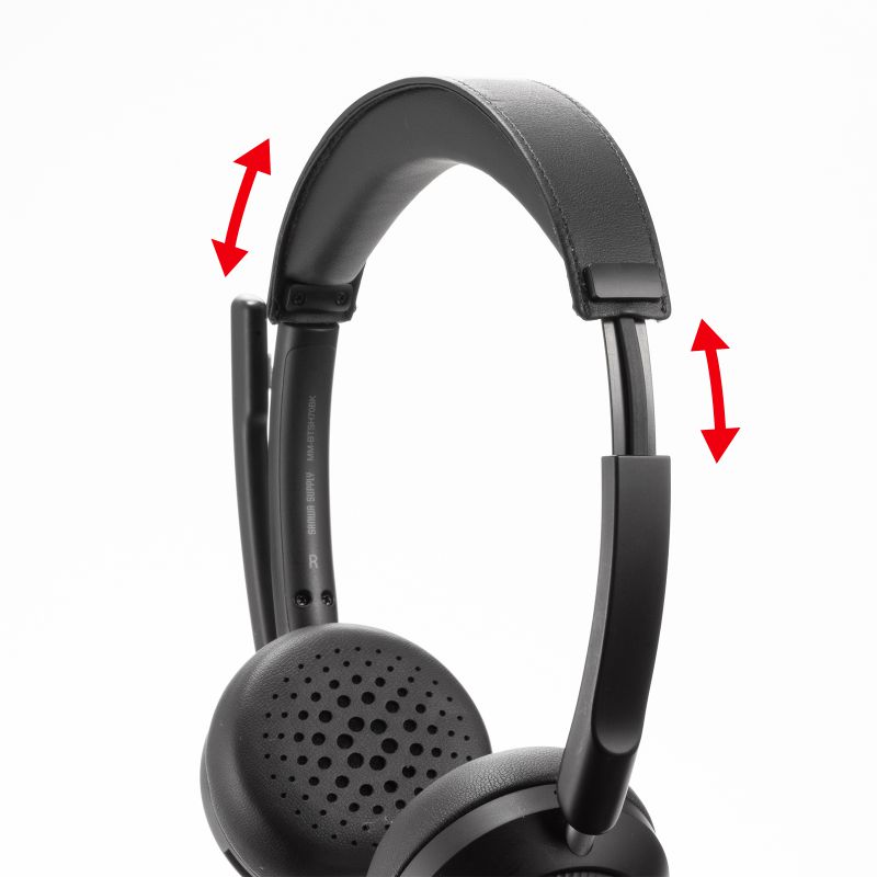 Bluetoothヘッドセット ワイヤレスヘッドセット 両耳タイプ 全指向性 無線 有線 両対応 ロングマイク 在宅勤務 コールセンター クレードルつきMM-BTSH70BK｜sanwadirect｜18