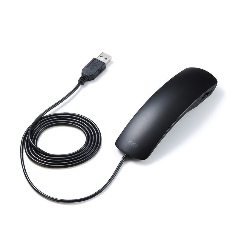 USBハンドセット skype対応 ブラック（MM-HSU06BK）｜sanwadirect｜06