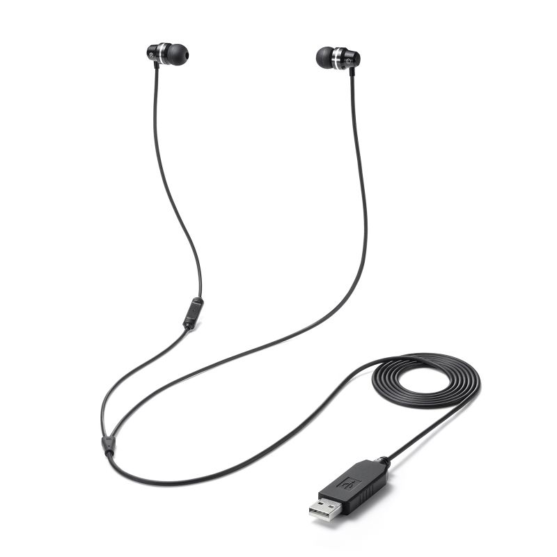 SANWA SUPPLY（サンワサプライ） USBイヤホンマイク（MM-HSU21BK