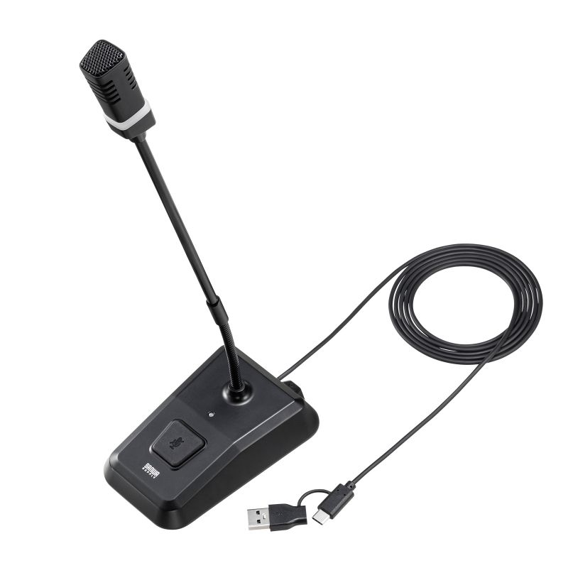 USB�X�^���h�}�C�N Type-C/USB A���Ή� DSP�m�C�Y�L�����Z�����O �~���[�g�@�\ �X�e���I�~�j�v���O�|�[�g���� Windows Mac Zoom �^�� �����N���� MM-MCTC02NC