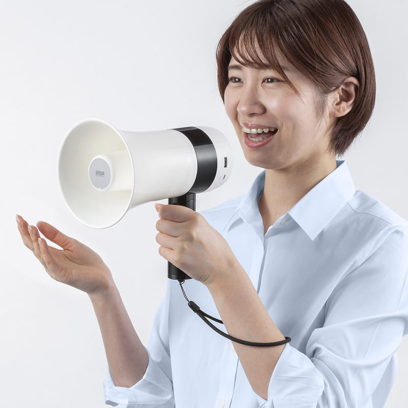 SANWA SUPPLY（サンワサプライ） メガホン 拡声器 ハンドメガホン 小型