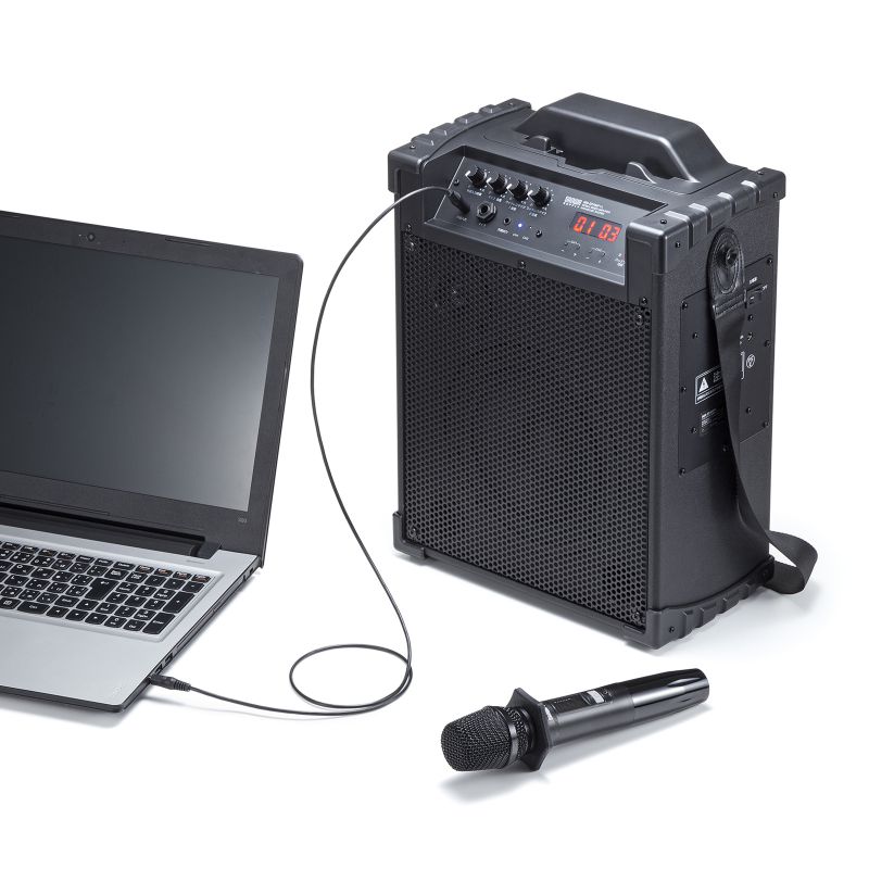 MM-SPAMP マイク付スピーカー　拡声器 MM-SPAMP【マイク付き拡声器スピーカー】会議や講義、イベント