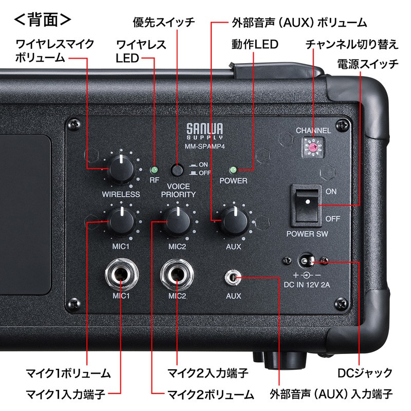 ワイヤレスマイク スピーカー セット ワイヤレス 拡声器 マイク付き