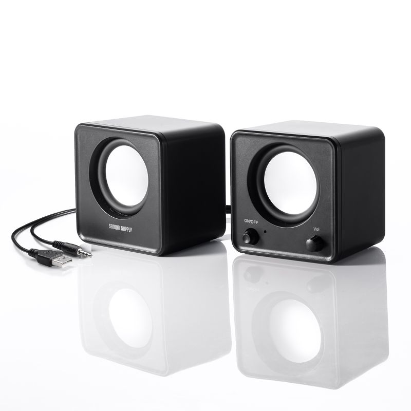 ワイヤレススピーカー ブラック USB接続 SANWA SUPPLY（サンワサプライ） USB電源 PCスピーカー 6W出力 3.5mm