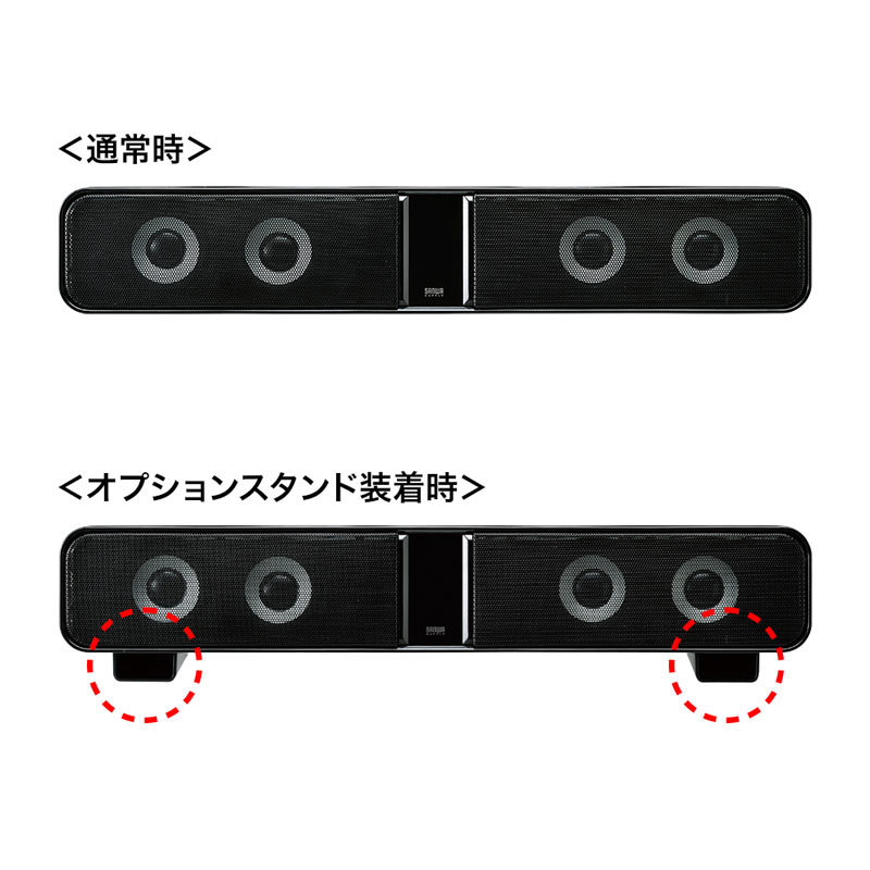 SANWA SUPPLY 液晶テレビ パソコン用サウンドバースピーカー（MM