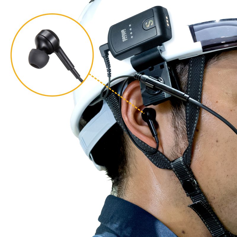 スタンダード ヘルメットヘッドセット YH-105 工事  建築  作業 5880円 【楽天市場】工事ヘルメット用 ヘッドセットの通販