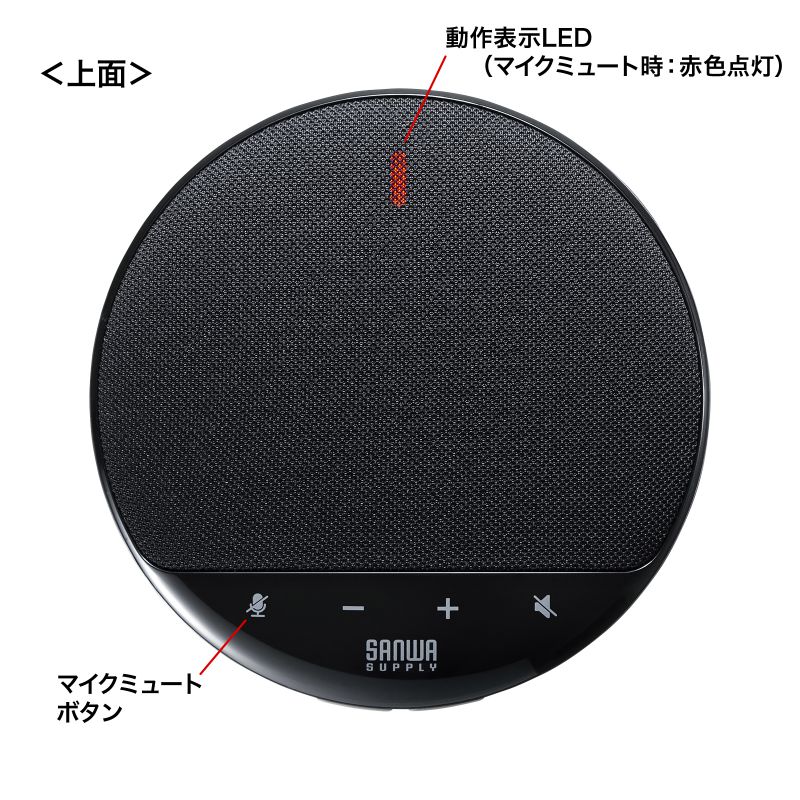 SANWA SUPPLY ワイヤレス会議スピーカーフォン 2台セット 2.4GHz