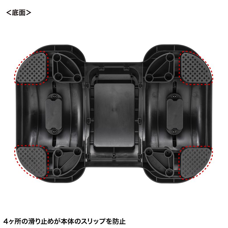 フットレスト デスク下 足置き台 足踏み運動 マッサージローラー 滑り止め付き オフィス 家庭 MR-FR7 | SANWA SUPPLY | 13