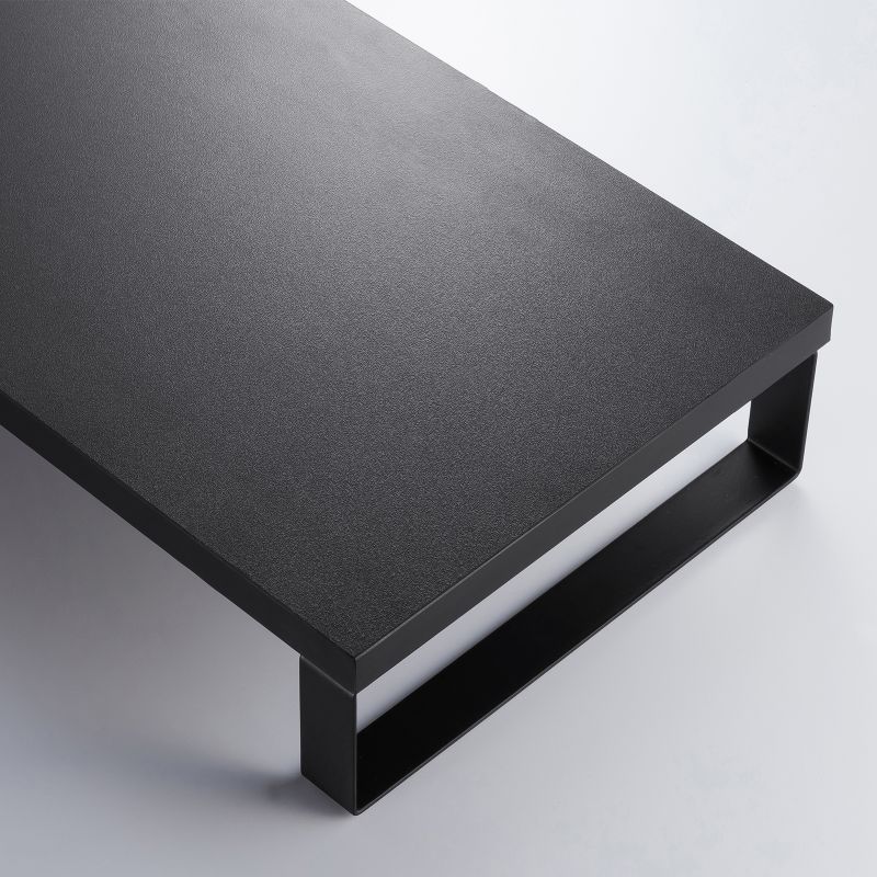 モニター台 卓上 コンセント パソコン台 机上 幅100cm 奥行24cm デュアル 2台 黒 スチール キーボード 収納 台 机上台 机上ラック モニター下収納 MR-LC213BK_14