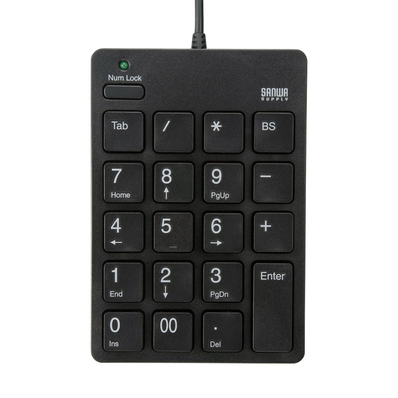SANWA SUPPLY（サンワサプライ） USB2.0ハブ付テンキー ブラック（NT