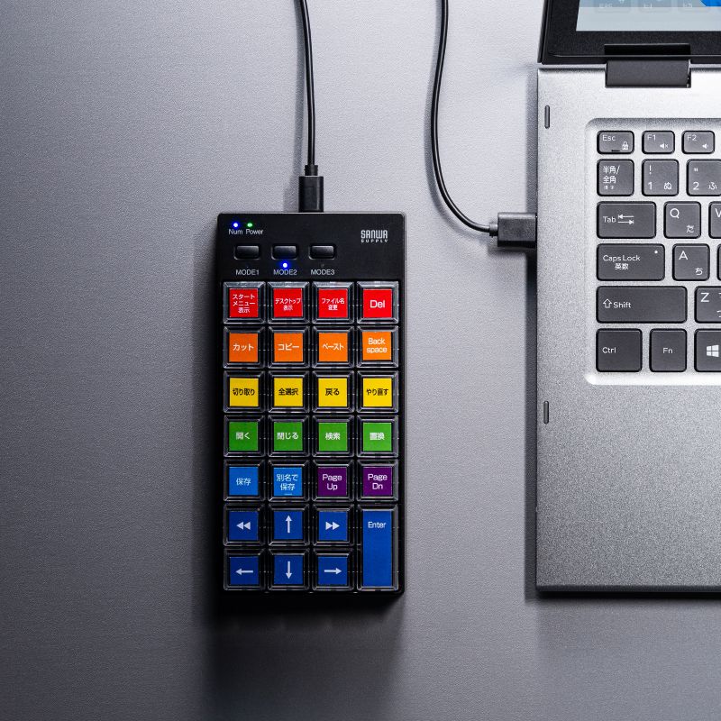 SANWA SUPPLY（サンワサプライ） テンキー プログラマブル 有線 27キー