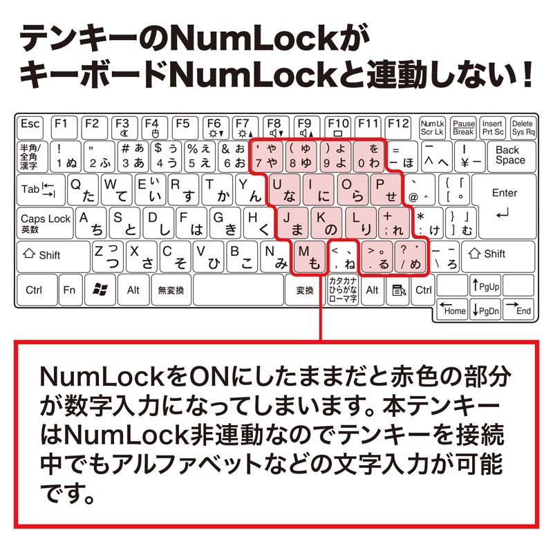 ワイヤレステンキー ブルートゥース NumLock非連動 ブラック（NT-BT21BK） :NT-BT21BK:サンワダイレクト - 通販 -  Yahoo!ショッピング