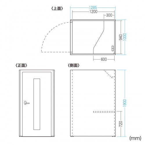 ワーク集中ボックス　CONBOXロータイプ　ブルー×ピンク（OS-CONBOXLOW-BLPK）