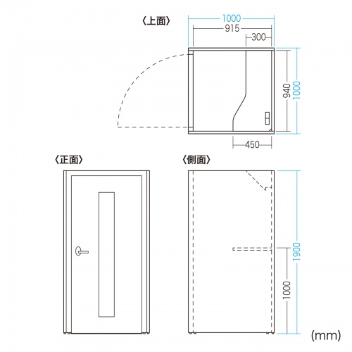 ビリーズエンター ワーク集中ボックス CONBOXスタンドタイプ ブルー