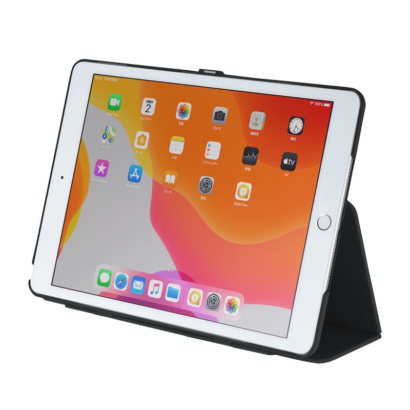 正規取扱店 IPad 10.2インチ用ケース 第7世代 耐衝撃 スタンドタイプ ハードケース 耐熱 ブラック iPadケース 