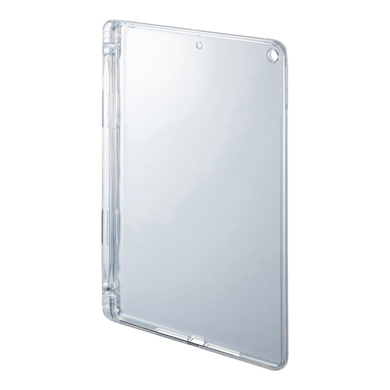 iPad 10.2インチ　Apple Pencil収納ポケット付きクリアカバー PDA-IPAD1618CL｜sanwadirect｜02