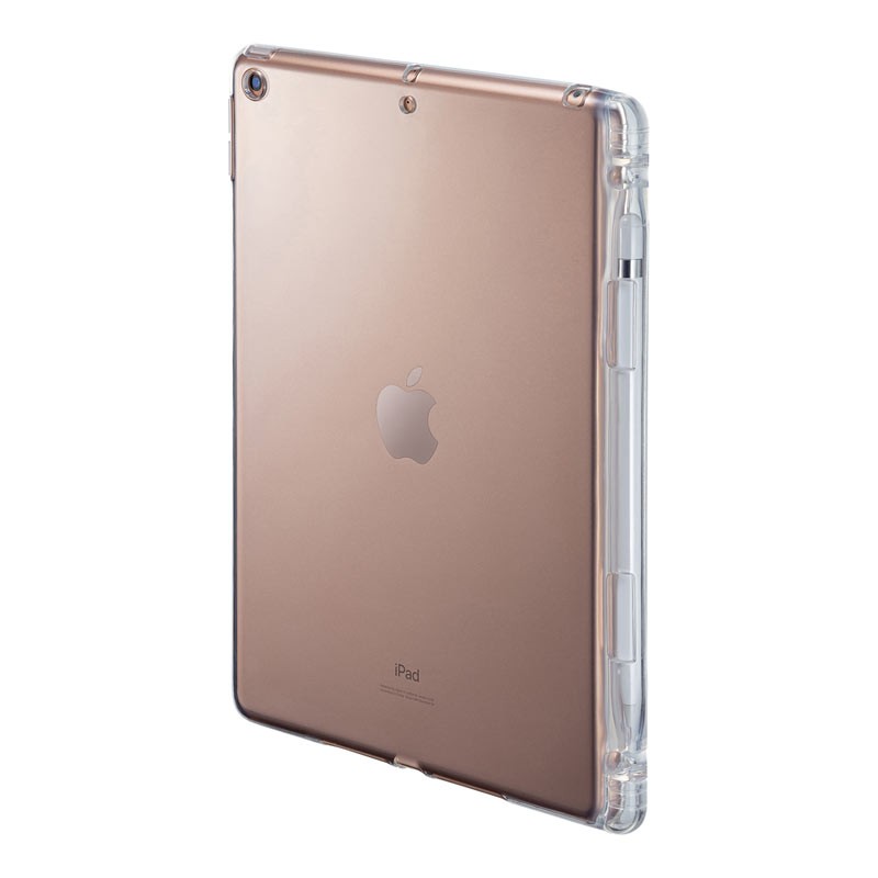 iPad 10.2インチ　Apple Pencil収納ポケット付きクリアカバー PDA-IPAD1618CL｜sanwadirect｜04