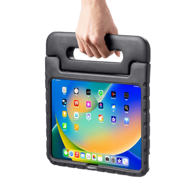 iPadケース 10.9インチ iPad 第10世代 第十世代 衝撃吸収ケース 衝撃に強い ハンドル付 ペンシル収納 EVA素材 ブラック PDA-IPAD1905BK｜sanwadirect｜14