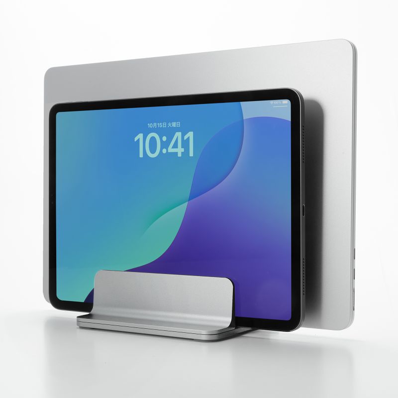 ご購入者様決定 [未使用]タブレット パソコンスタンドシルバー上質アルミ重量感シンプルかっこいい Amazon.co.jp: ミヨシ ノートパソコン / タブレットPCスタンド［10