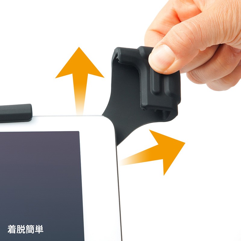 耐衝撃シリコンケース タブレット 7から8インチ ブラック（PDA-TABH5BK）｜sanwadirect｜06