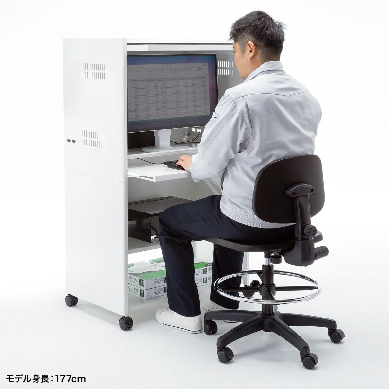 SANWA SUPPLY（サンワサプライ） セキュリティラック 鍵付 ラック PC