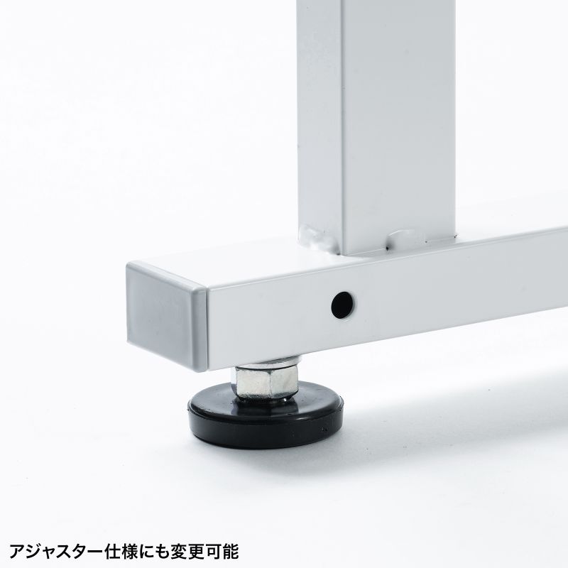 SANWA SUPPLY 作業台 出荷作業作業台 大型キャスター アジャスター 