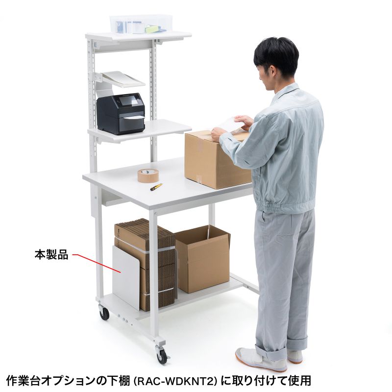 RAC-WDK10070W 用 仕切り板 2枚 作業台 出荷作業作業台 オプション ホワイト RAC-WDKPN1_1