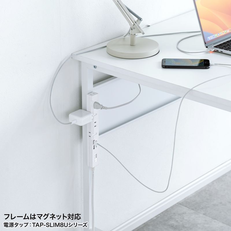 ホワイト パソコンデスク 高さ調整可能 SANWA SUPPLY（サンワサプライ） パソコンデスク フレキシブルデスク